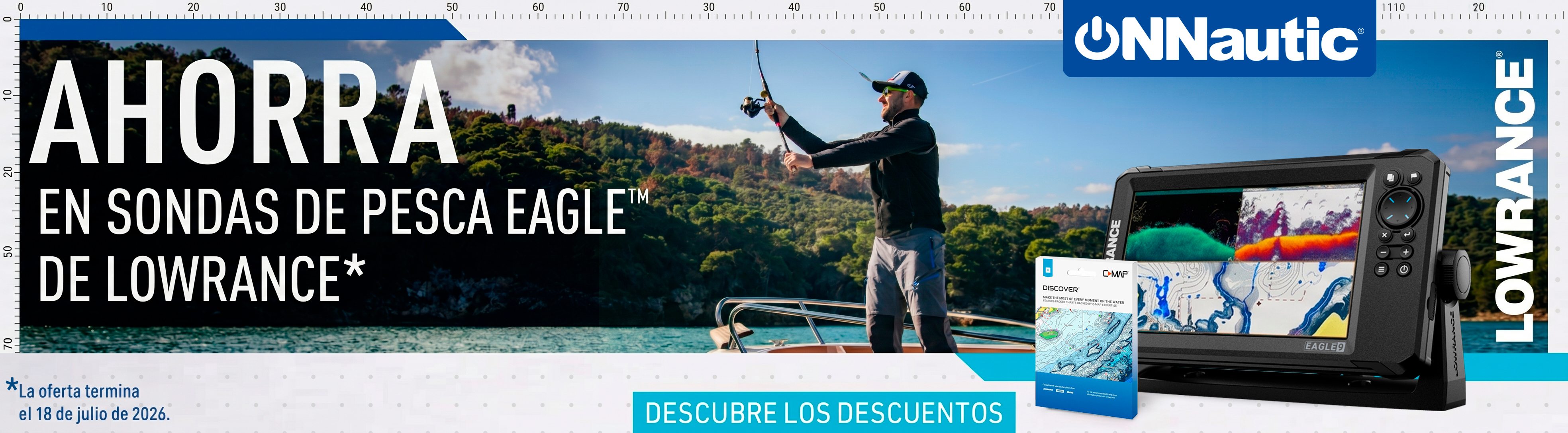 Compra tu Lowrance Eagle, a&ntilde;ade una carta C-Map y ahorra hasta 50 &euro; en tu compra, al instante.